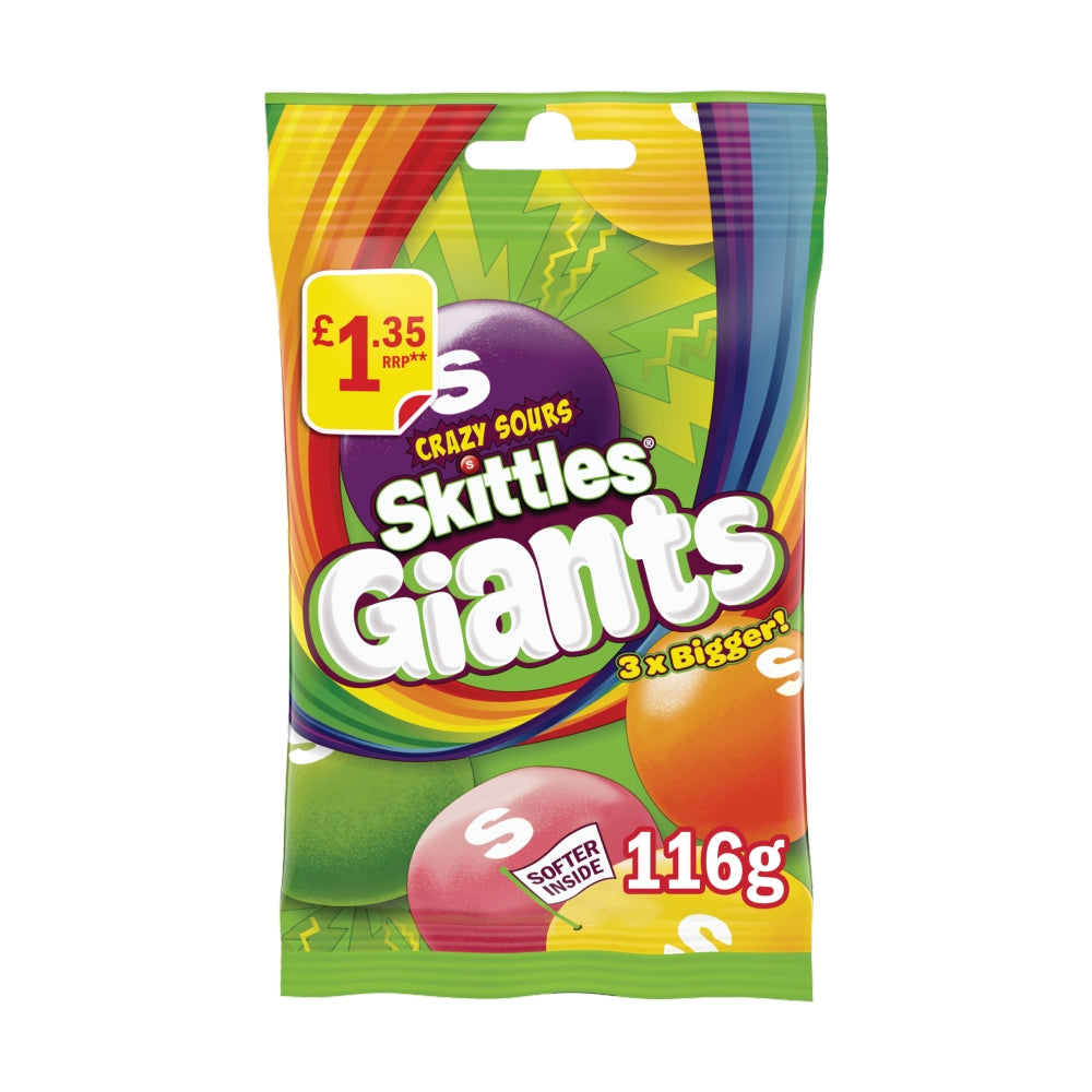 Skittles Crazy Sours Giants 116g (UK)