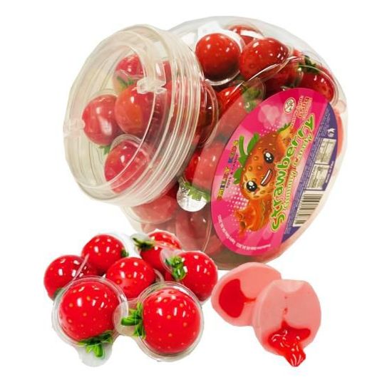 Smiley Kids Juice Filled Gummy Candy Strawberry