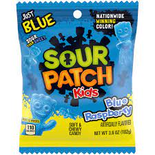 Sour Patch Peg Bag Blue Raspberry 3.6oz 12ct - candynow.ca