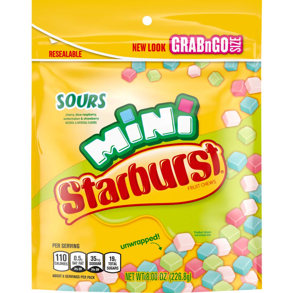 Starburst Minis Sours Pouch 8oz 8ct - candynow.ca