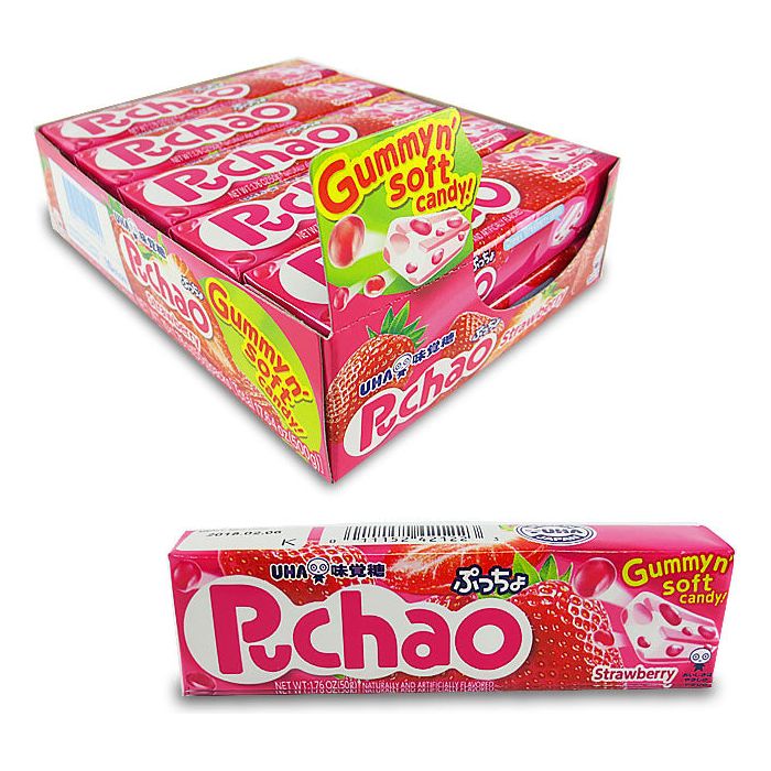 Puchao Soft Candy Strawberry 50g 10ct (Japan) - candynow.ca