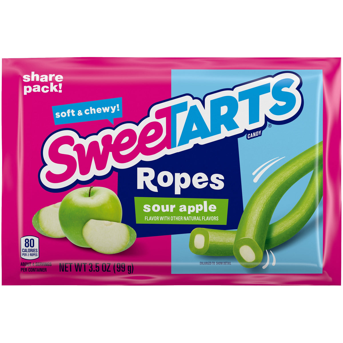 Sweetarts Ropes Sour Apple Share Size 3.5oz
