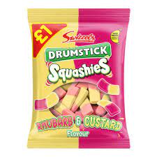Swizzels Drumstick Squashies Rhubarb & Custard 120g (UK)