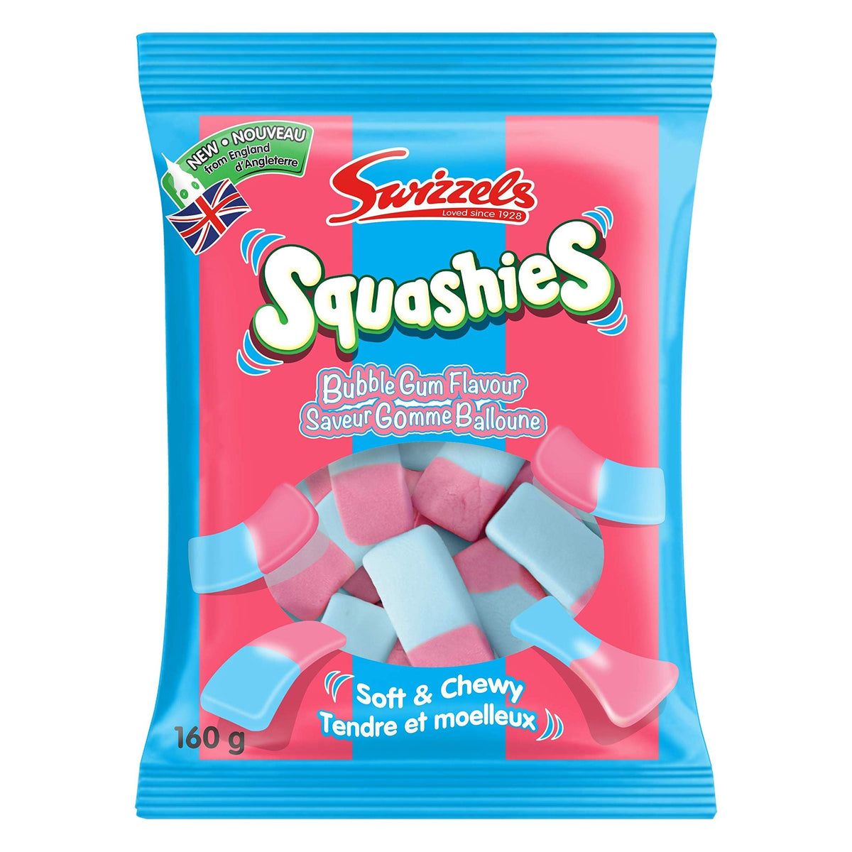 Swizzels Squashies Bubble Gum Flavor 160g (UK)