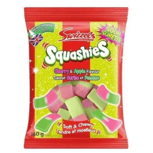Swizzels Squashies Sour Cherry Apple 160g 10ct - candynow.ca