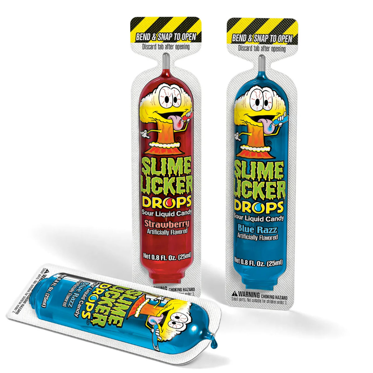 Toxic Waste Slime Licker Drops Blue Razz & Strawberry