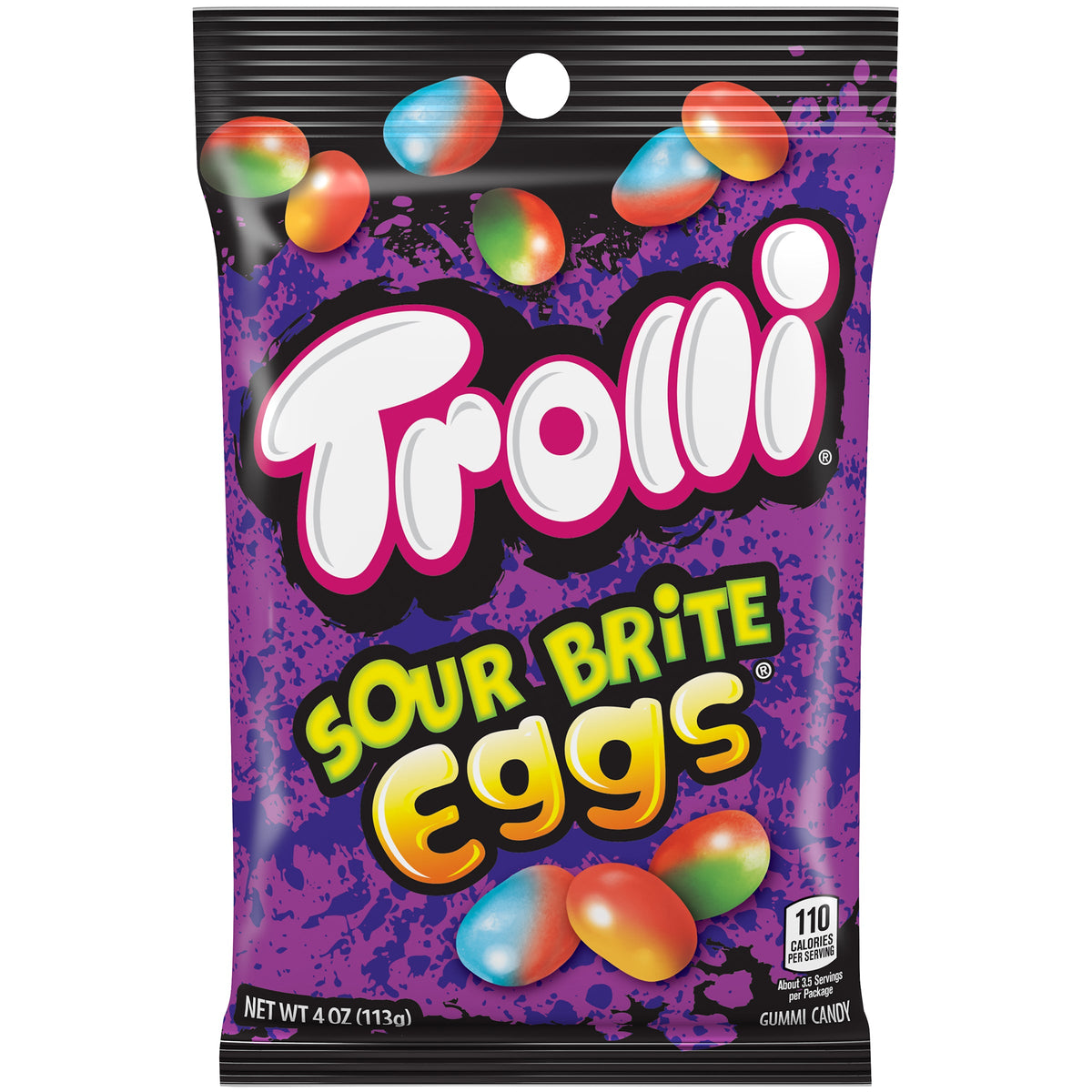 Trolli Peg Bag Sour Brite Crawler Eggs 4oz 12ct - candynow.ca