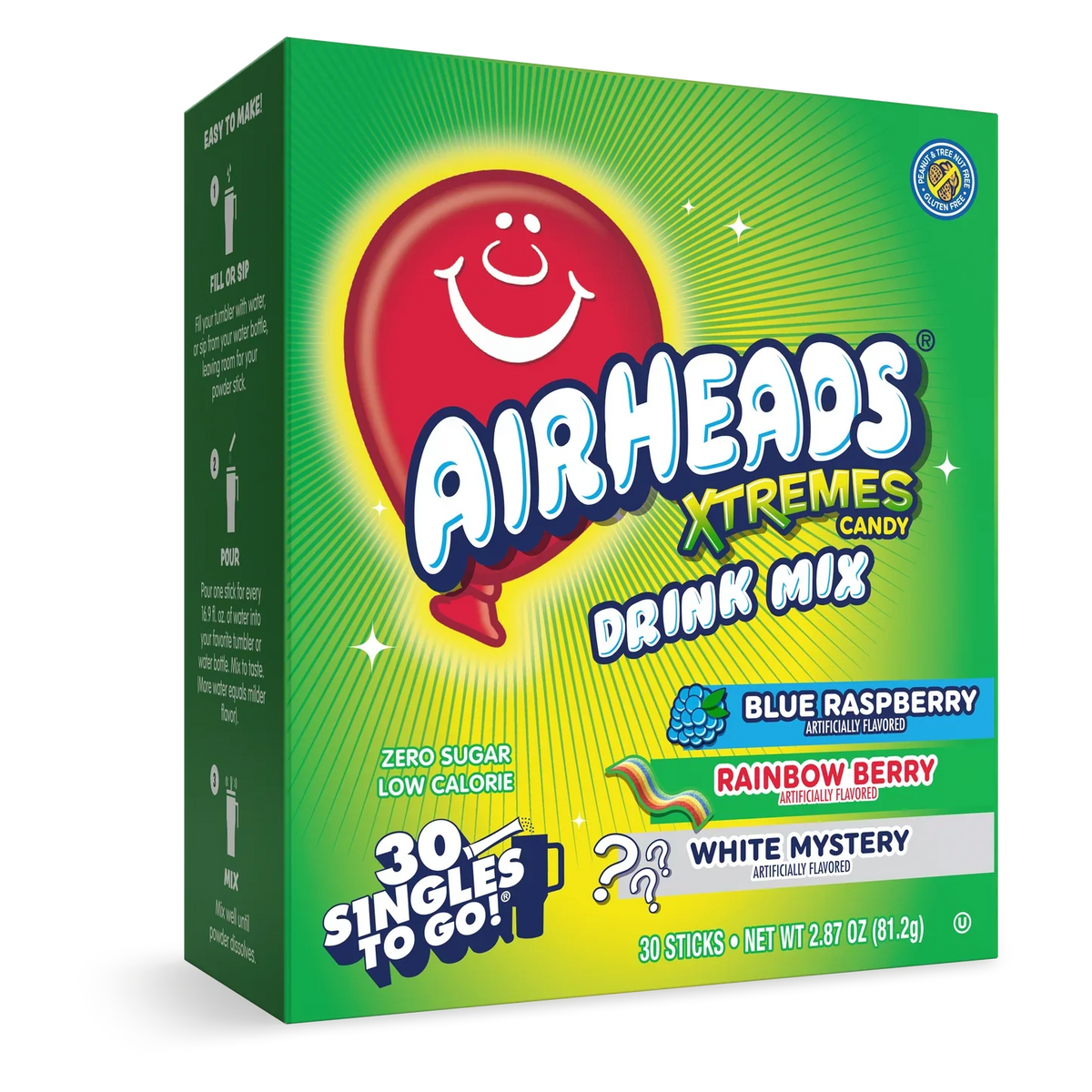 Airheads Drink Mix Singles to Go 30Pcs 0.95oz