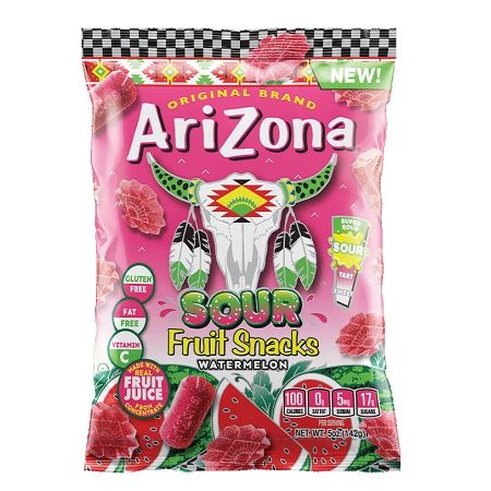 Arizona Fruit Snacks Sour Watermelon 5oz 12ct - candynow.ca