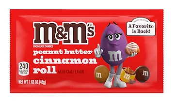 M&M's Peanut Butter Cinnamon Roll King Size 2.83oz