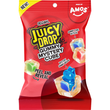Amos Juicy Drop Gummy Mystery Cube Original Peg 5oz