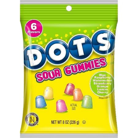 Dots Sour Peg Bag 8oz