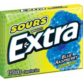 Wrigley Extra 15 Stick Sour Blue Raspberry