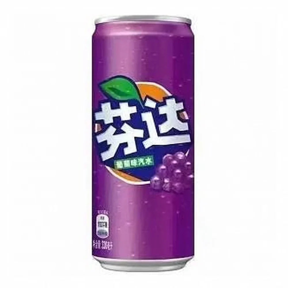 Fanta Grape Flavor Soda Drink Can 330ml 12ct (China) (Shipping Extra, Click for Details) - candynow.ca