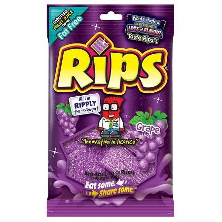 Rips Bites Grape Bag 4oz