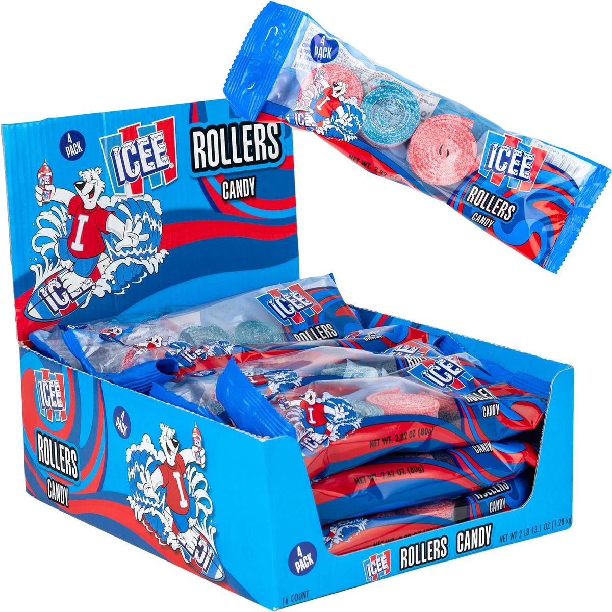 Icee Rollers 4pcs Candy Belts 2.82oz