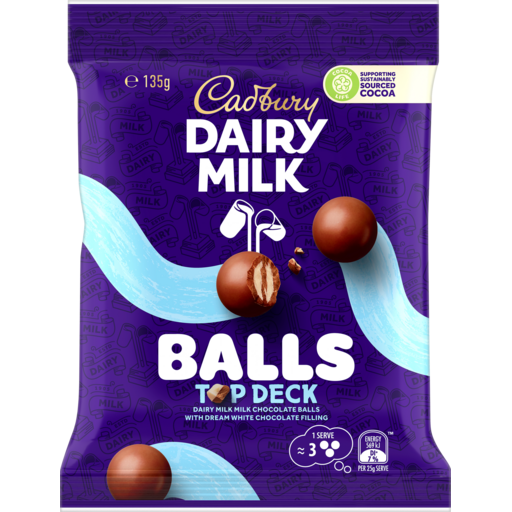 Cadbury Dairy Milk Top Deck Bites 135g (Australia)