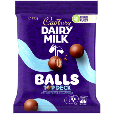 Cadbury Dairy Milk Top Deck Bites 135g (Australia)
