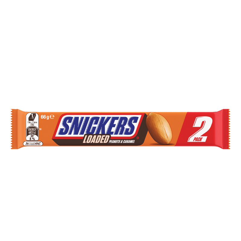 Snickers Loaded Bar 66g 25ct (Australia) - candynow.ca