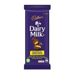 Cadbury Dairy Milk Tropical Pineapple Chocolate Block 180g (Australia)