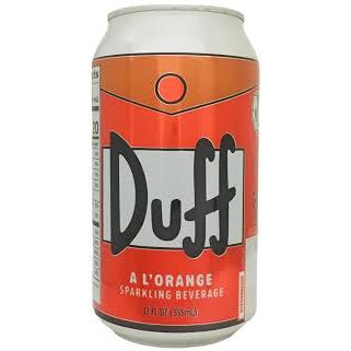 Simpsons Duff A Lorange Sparkling Beverage Can 12oz