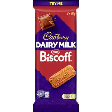 Cadbury Dairy Milk Biscoff 170g  (Australia)