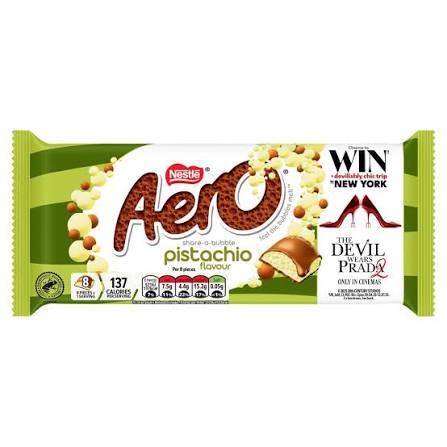 Aero Pistachio Milk Chocolate Sharing Bar 90g (UK)