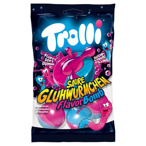 Trolli Flavor Bomb Saure Glühwürmchen Bags 75g (Europe)
