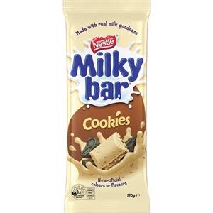 Nestle Milkybar Cookies Chocolate Block 170g  (Australia)