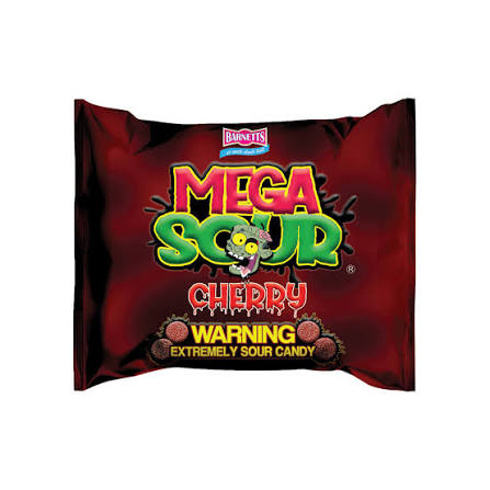 Barnett Mega Sour Candy Cherry 104g  (UK)