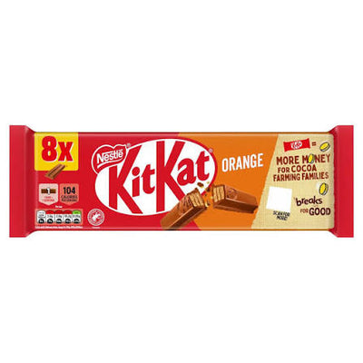 KitKat 2 Finger Orange Chocolate Bar 8pcs 165.6g  (UK)