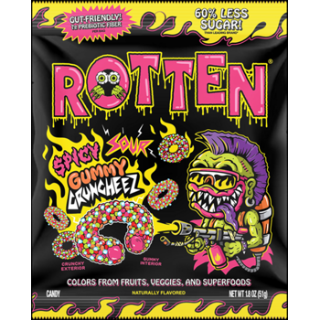 Rotten Spicy Sour Gummy Cruncheez 1.8oz