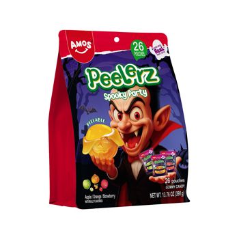 Amos Halloween Peelerz 26pc Spooky Gummy Variety Bag 13.76oz