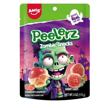 Amos Halloween Peelerz Gummy Zombie Snacks 6oz
