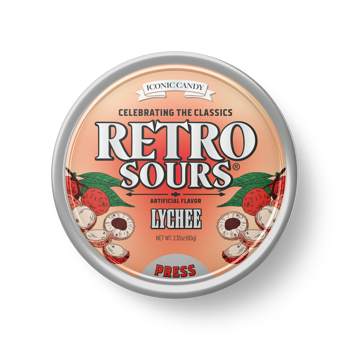 Iconic Retro Sours Lychee 60g Tin