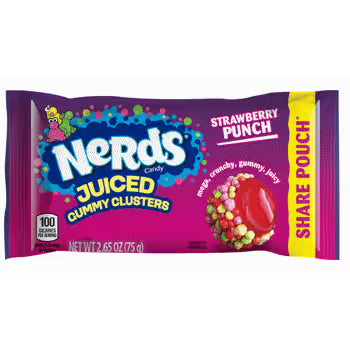 Nerds Juiced Gummy Clusters Strawberry Punch Share Pack 2.65oz 12ct - candynow.ca