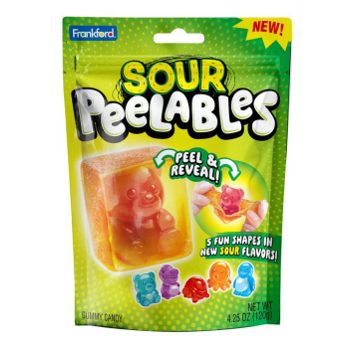 Frankford Peelables Sour Assorted Animals Gummy Bag 4.25oz