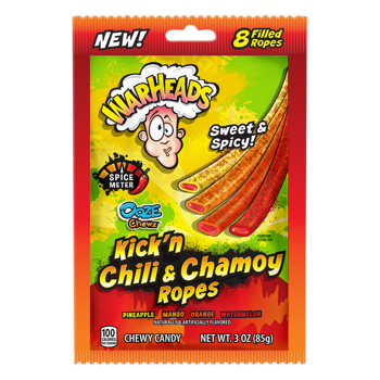 Warheads Kick'n Chili & Chamoy Ropes Peg Bag 3oz