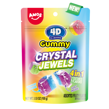 Amos 4D Gummy Crystal Jewels 3.53oz