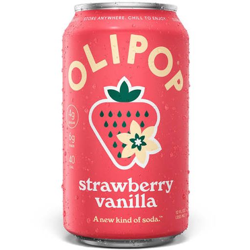 OLIPOP Strawberry Vanilla Soda 12oz