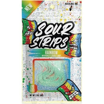 Sour Strips Peg Bag Rainbow 3.4oz