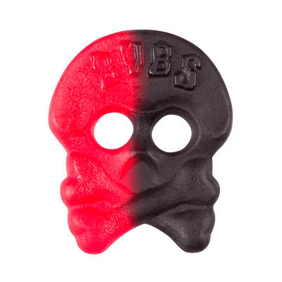 Bubs Bulk Giant Hallon Lakrits Skalle - Raspberry Licorice Skull 4kg - Vegan (Sweden) 4kg