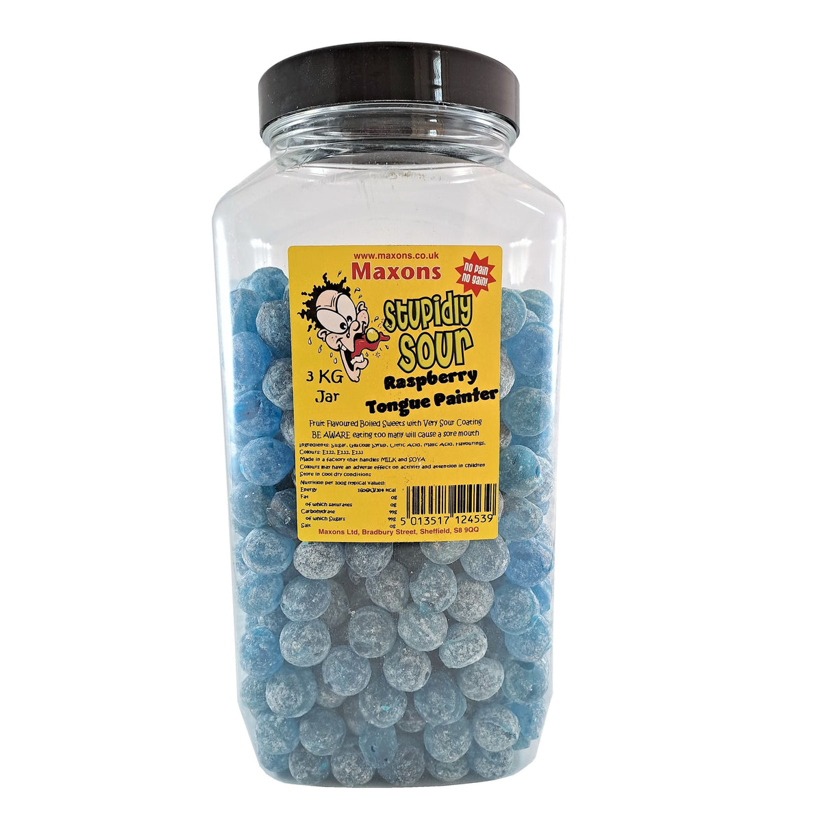 Maxon's Stupidly Sour Raspberry Jar 3KG (UK)