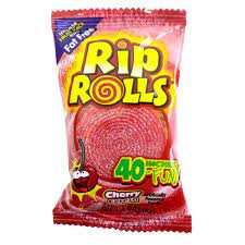Rip Rolls Cherry 1.4oz 24ct - candynow.ca