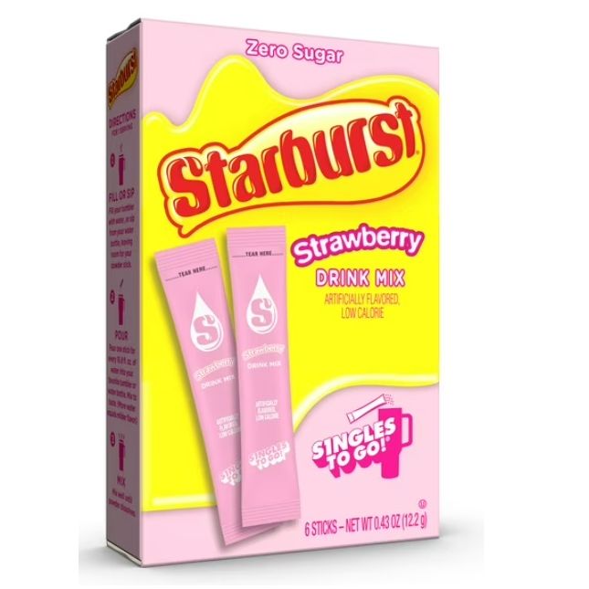Starburst Strawberry Singles to Go 0.43oz 12ct - candynow.ca