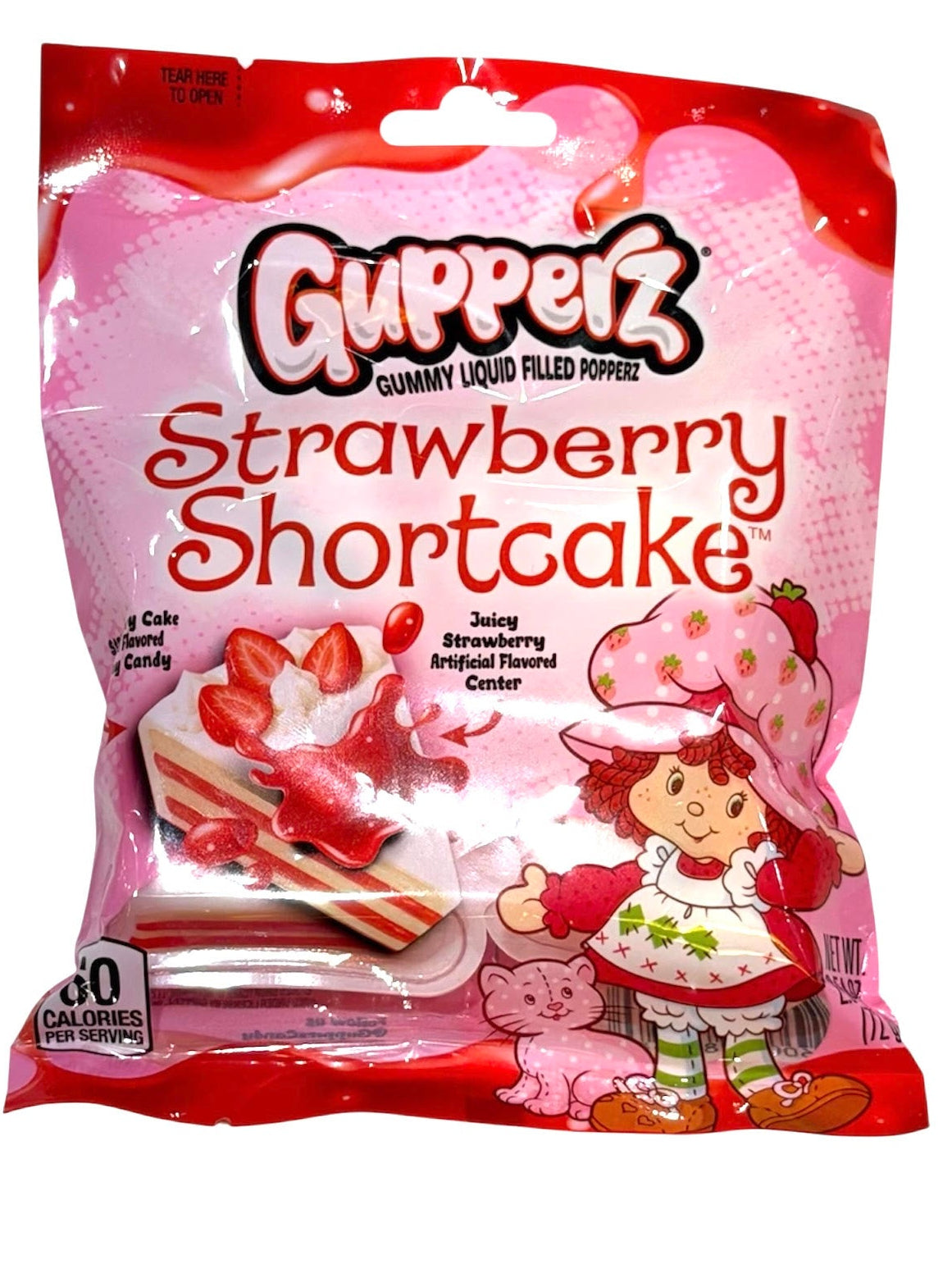 Gupperz Gummy Liquid Filled Popperz - Strawberry Shortcake 2.54oz