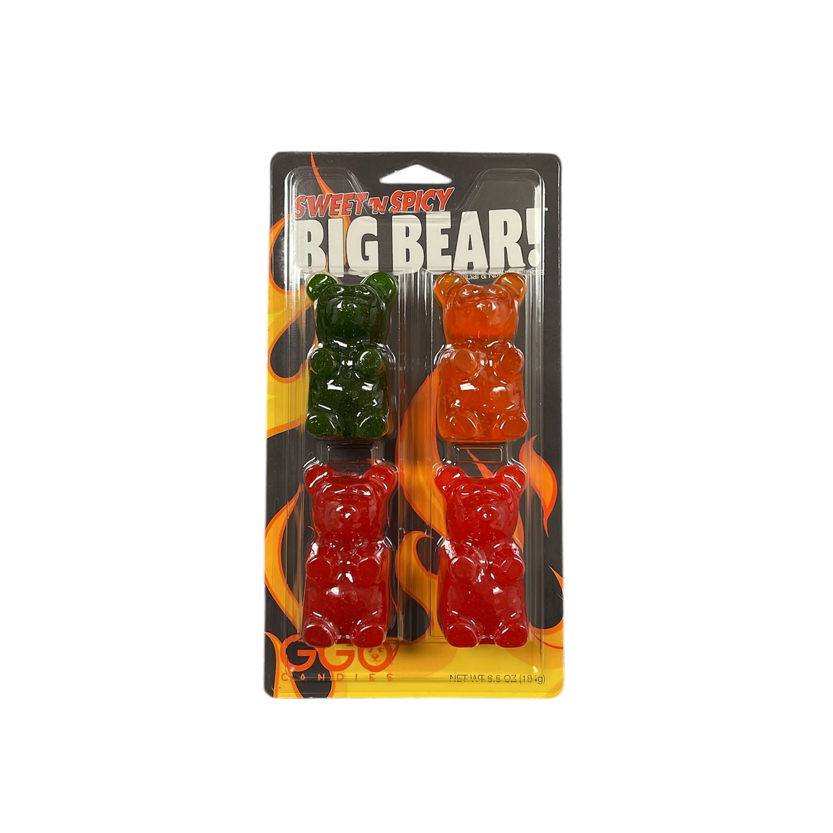 Giant Gummy Big Bear 4-Pack Sweet & Spicy Blister Pack 6.5oz