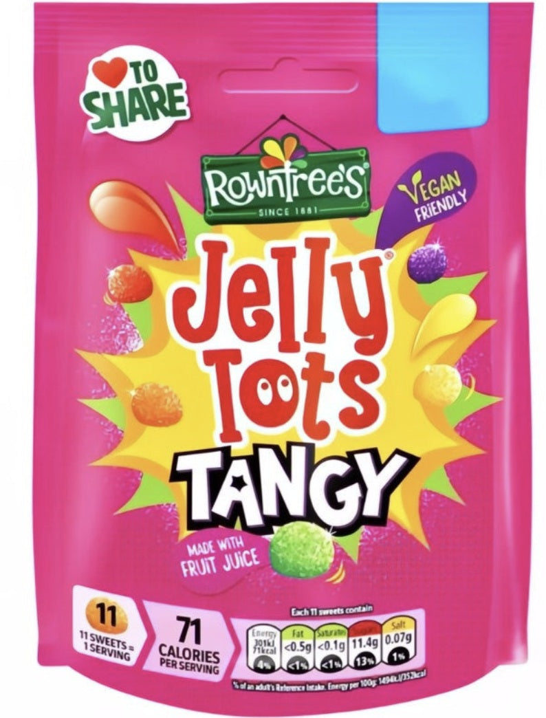 Rowntree's Tangy Jelly Tots Vegan Bag 140g (UK)