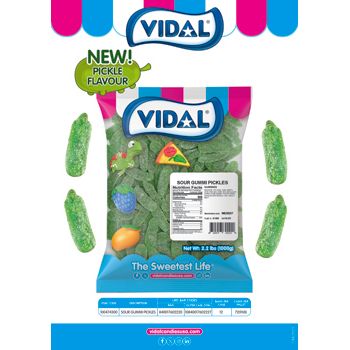 Vidal Bulk Sour Gummi Pickles 2.2lbs