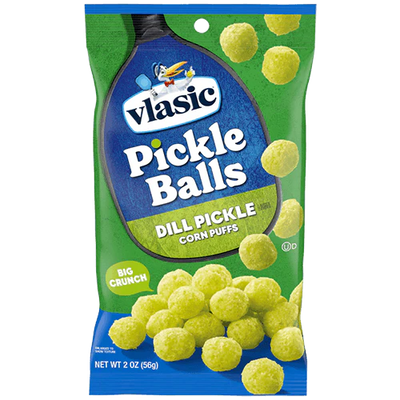 Vlasic Pickle Balls Dill Pickle Flavored Corn Puffs 2oz